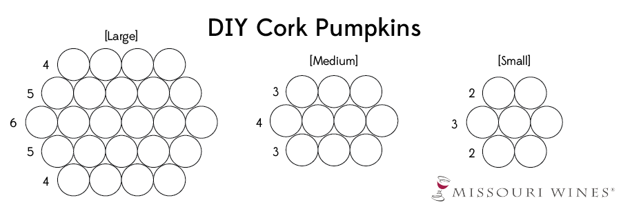 DIY Wine Cork Pumpkins - Diagram