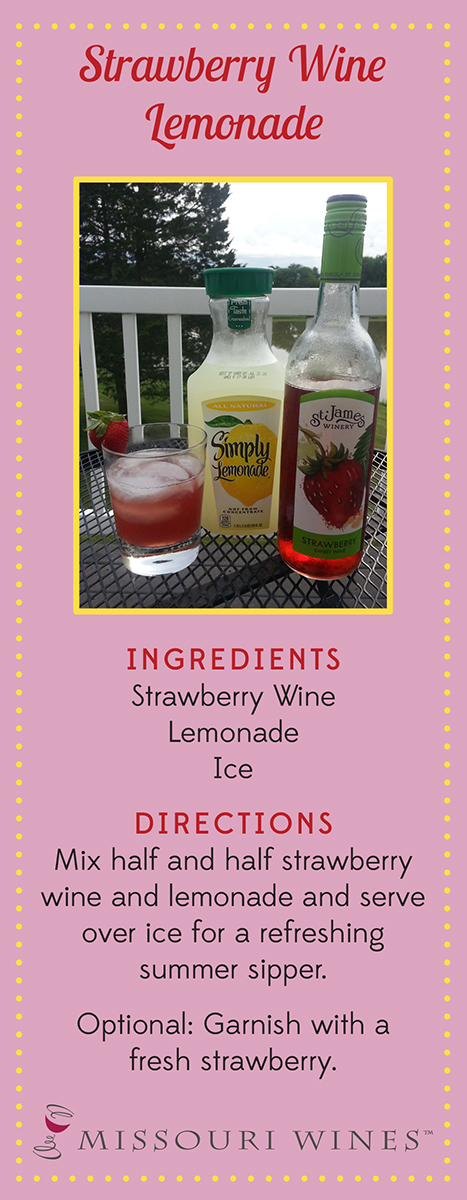 Strawberry Wine Lemonade Recipe | Missouri Wines