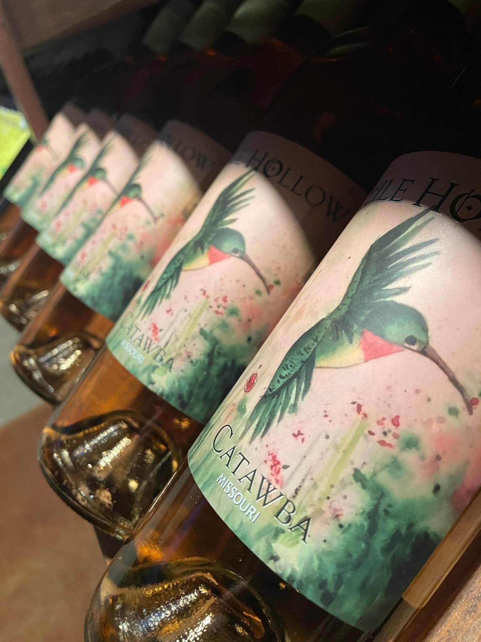 Bottles of Dale Hollow Winery's Catawba