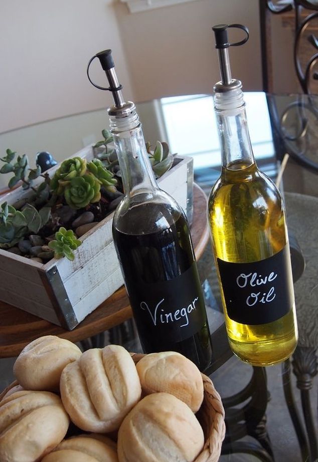 DIY oil and vinegar bottles from hometalk.com