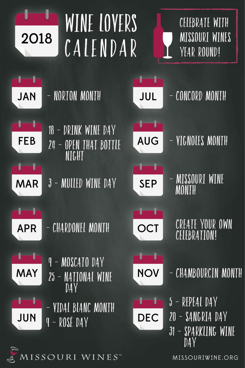 2018 MO Wine Lovers Calendar | MO Wines