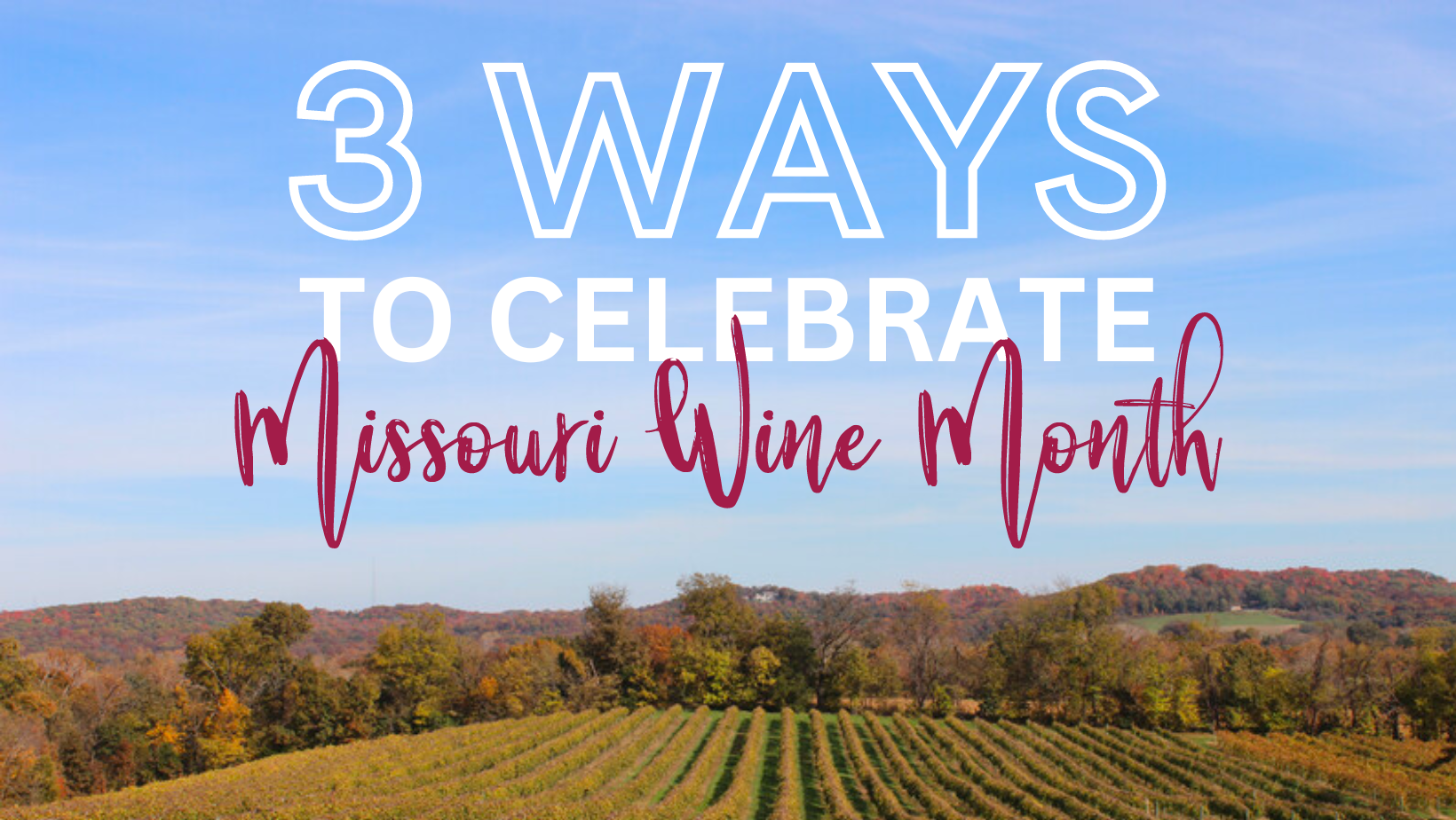 3 Ways to celebrate Missouri Wine Month 