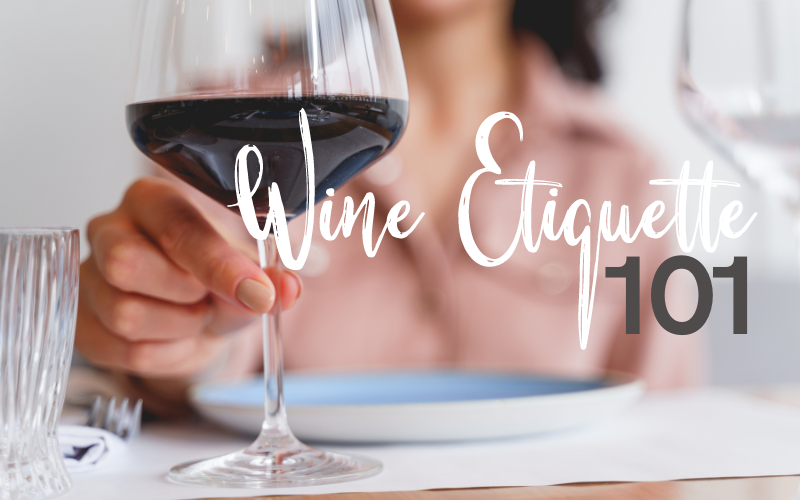 Wine etiquette 101 women grabbing glass