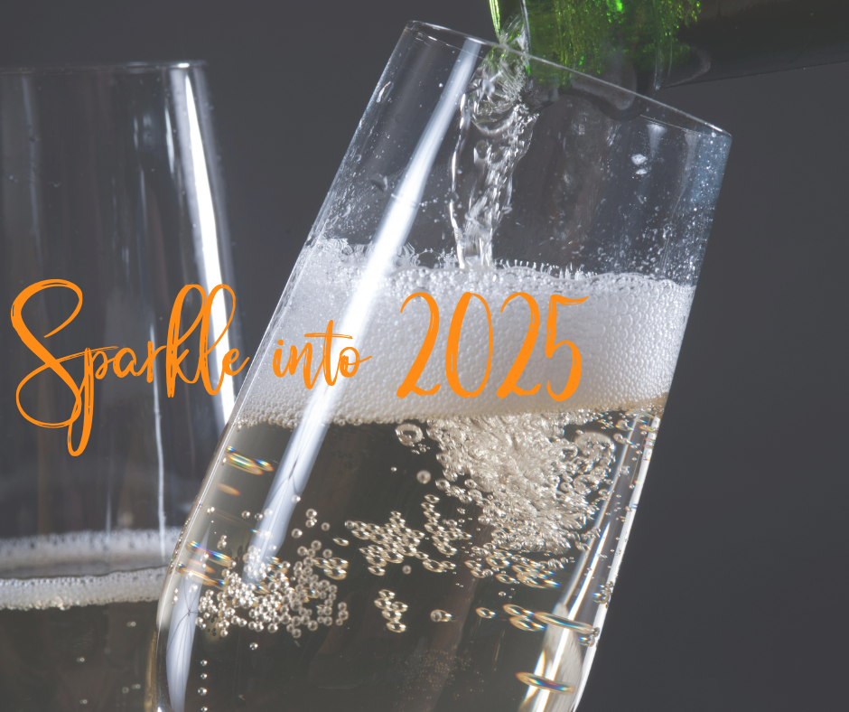 Sparkling wine being poured into a glass with bubbles