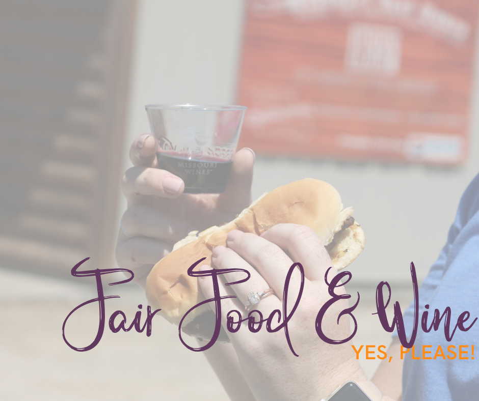 Wine and Food with text over the top