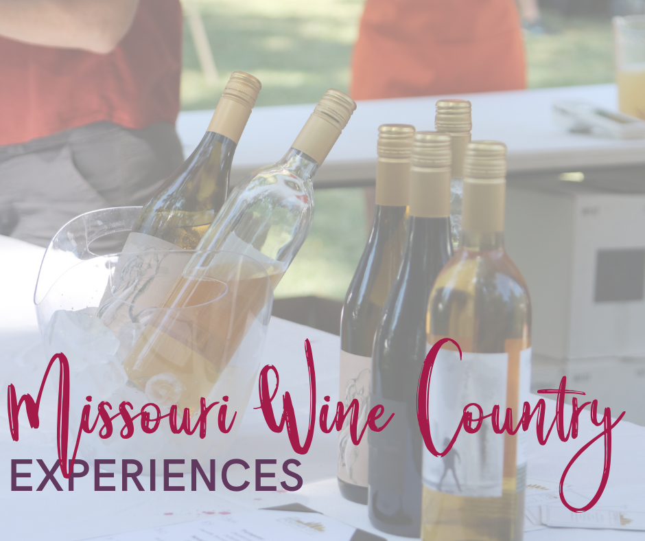 Wine bottles chilling in ice on a table with text overlayed