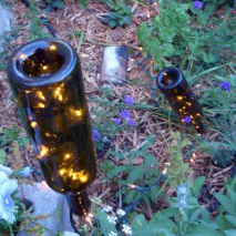 7 Ways to DIY in the Garden with Wine | Wine Bottle Garden Lights