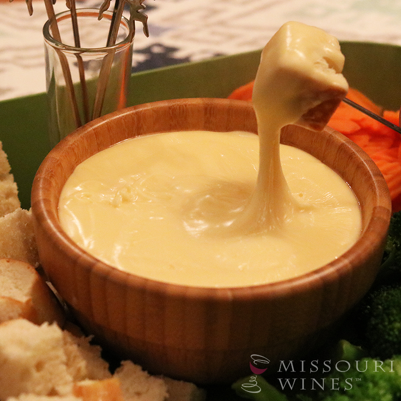 Chardonel Fondue is perfectly dipable! 