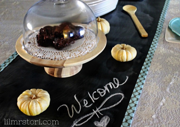 DIY Chalkboard table runner from smartschoolhouse.com