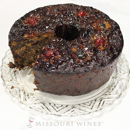 Fruit fruit cake made with Missouri wine