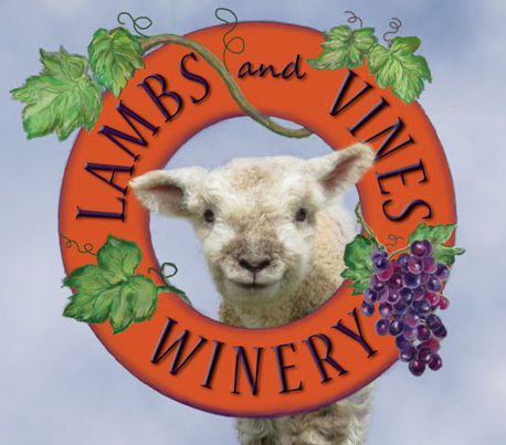 Lambs and Vines Winery - an image of a lamb's head within the circular logo of the winery.