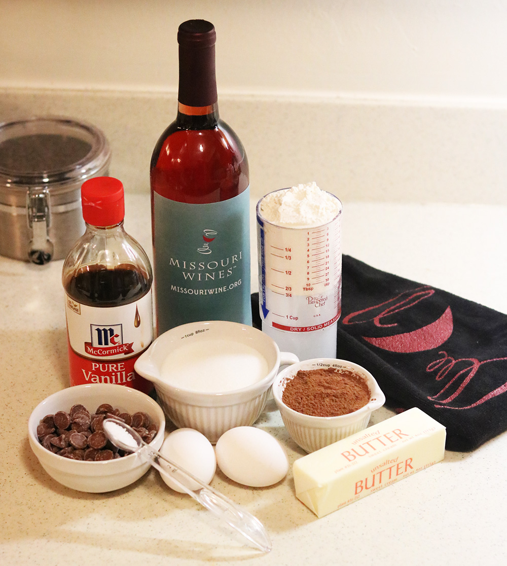 MO Wine Brownies Ingredients