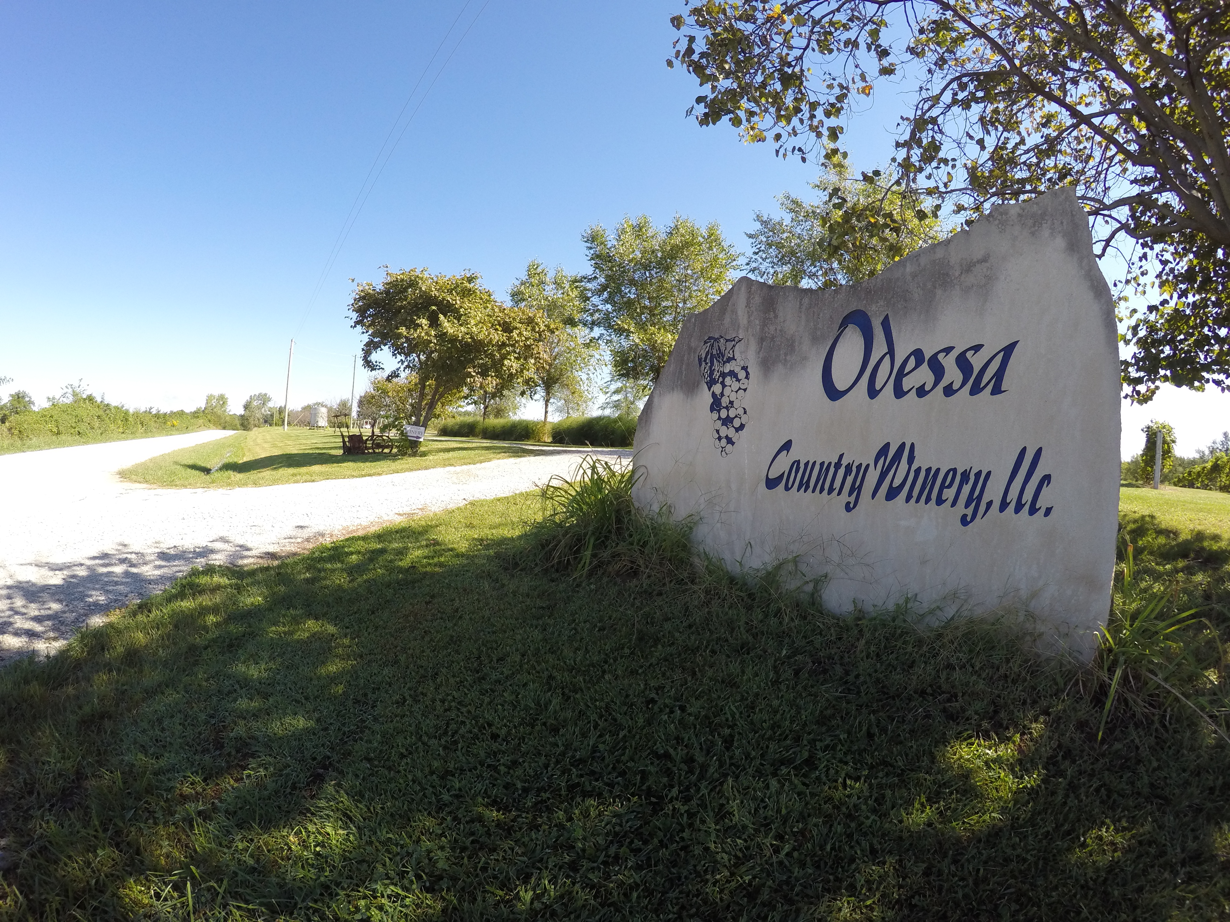 Odessa Country Winery- Winery's sign, it reads "Odessa Country Winery, llc".