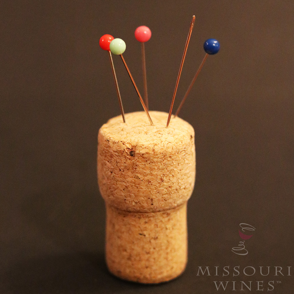 Wine cork hack pincushion | MO Wine 