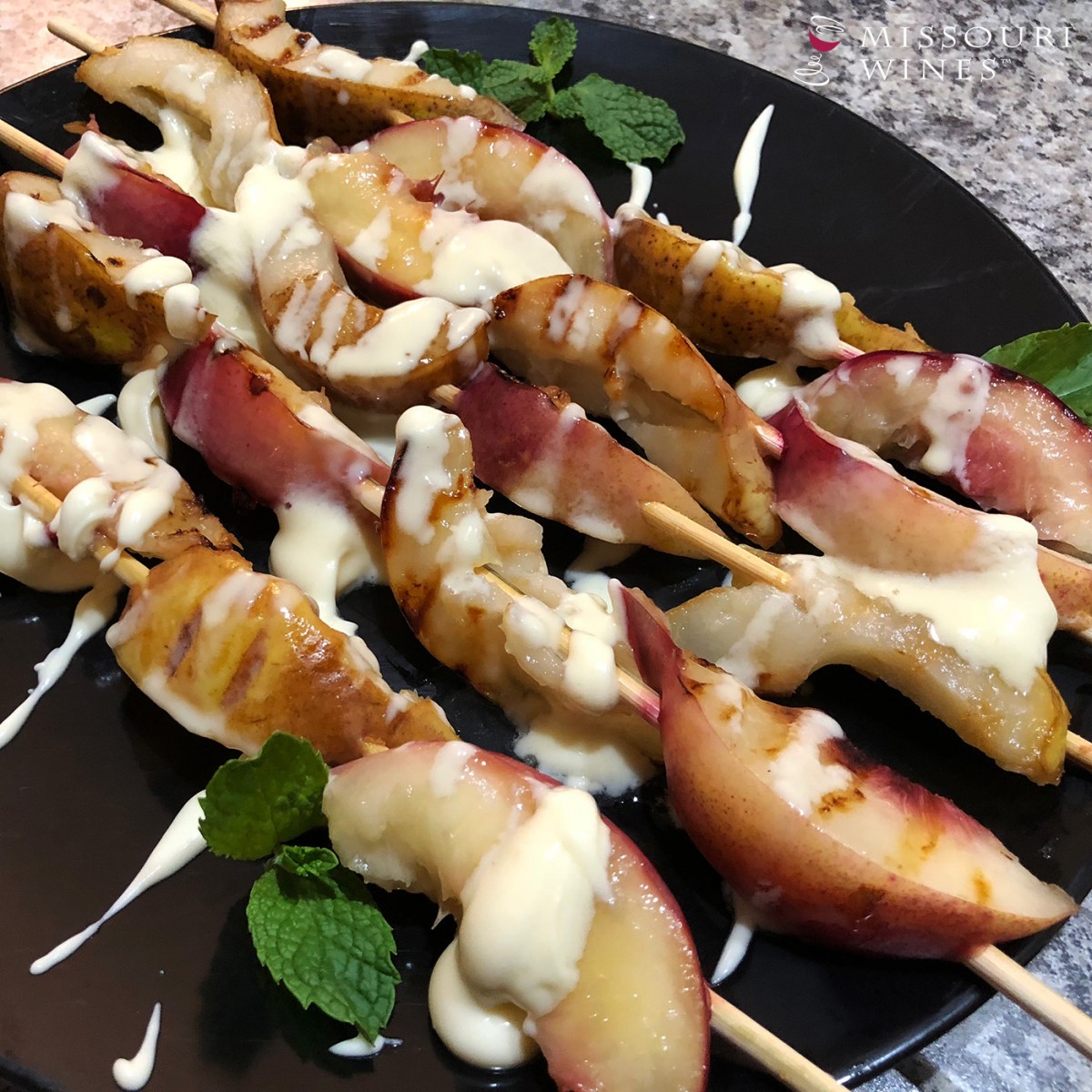 Wine Marinated Grilled Fruit Recipe - Marinating peaches and pears in Vignoles wine and grilling... delicious!! 