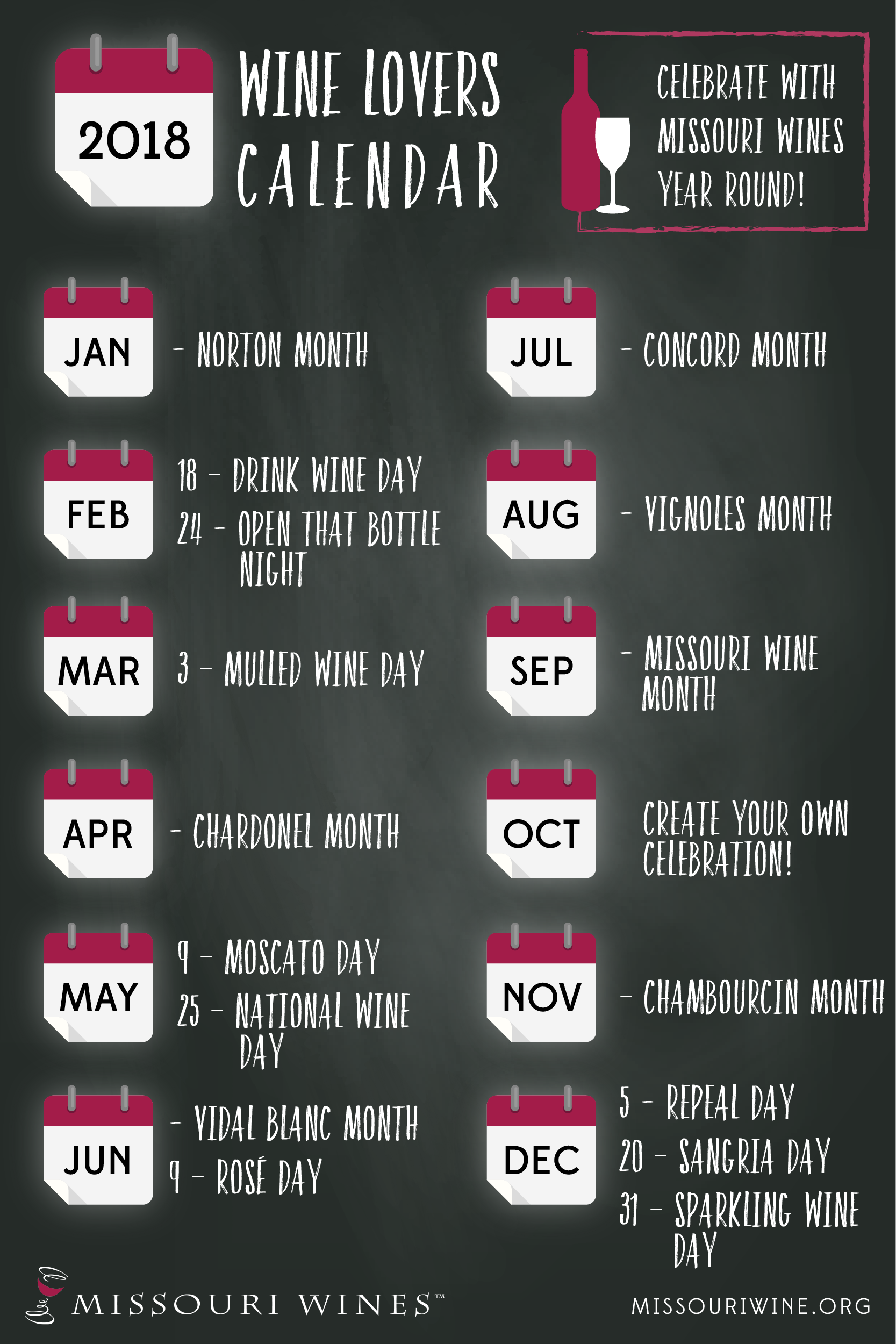 2018 MO Wine Lovers Calendar 