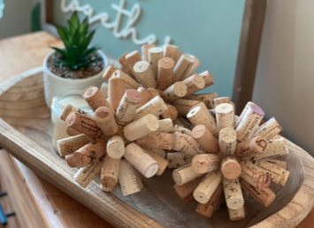 DIY Cork Ball Decor