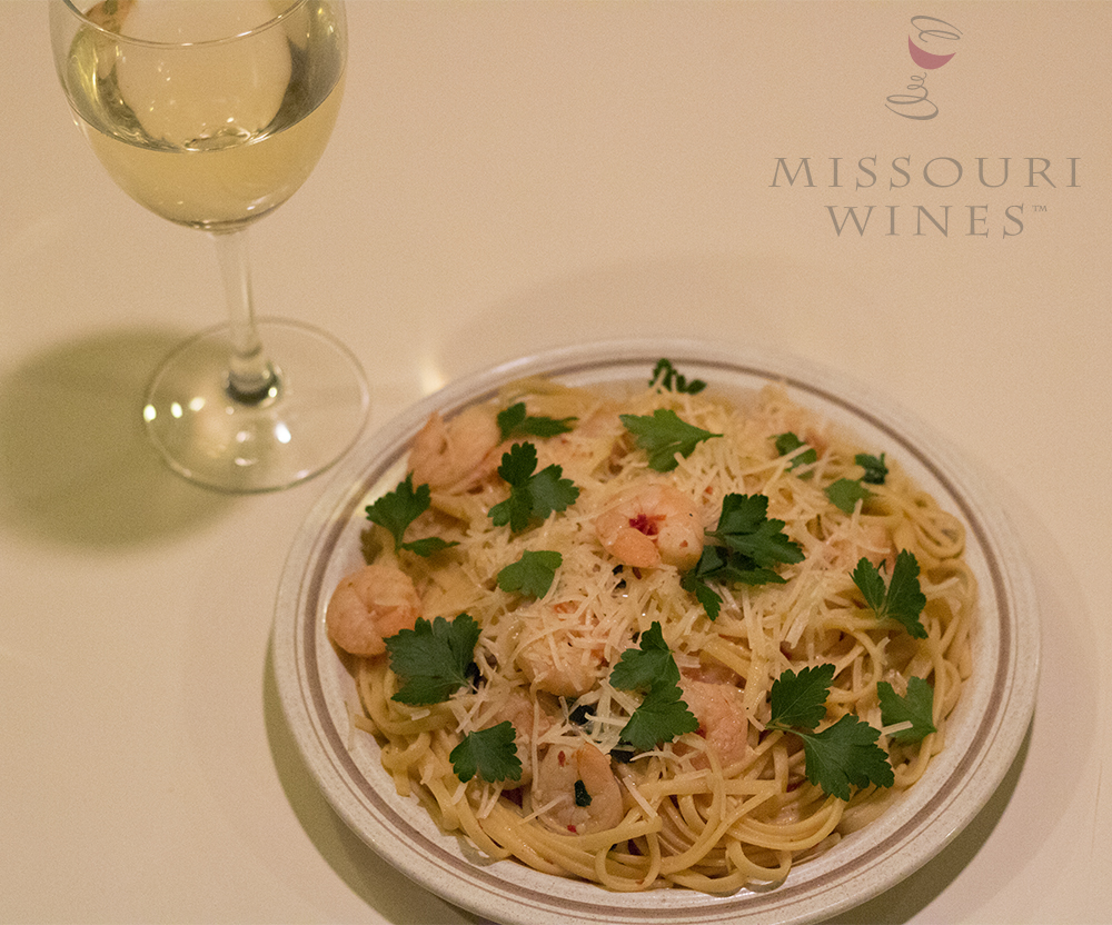 Missouri White Wine Shrimp Linguine