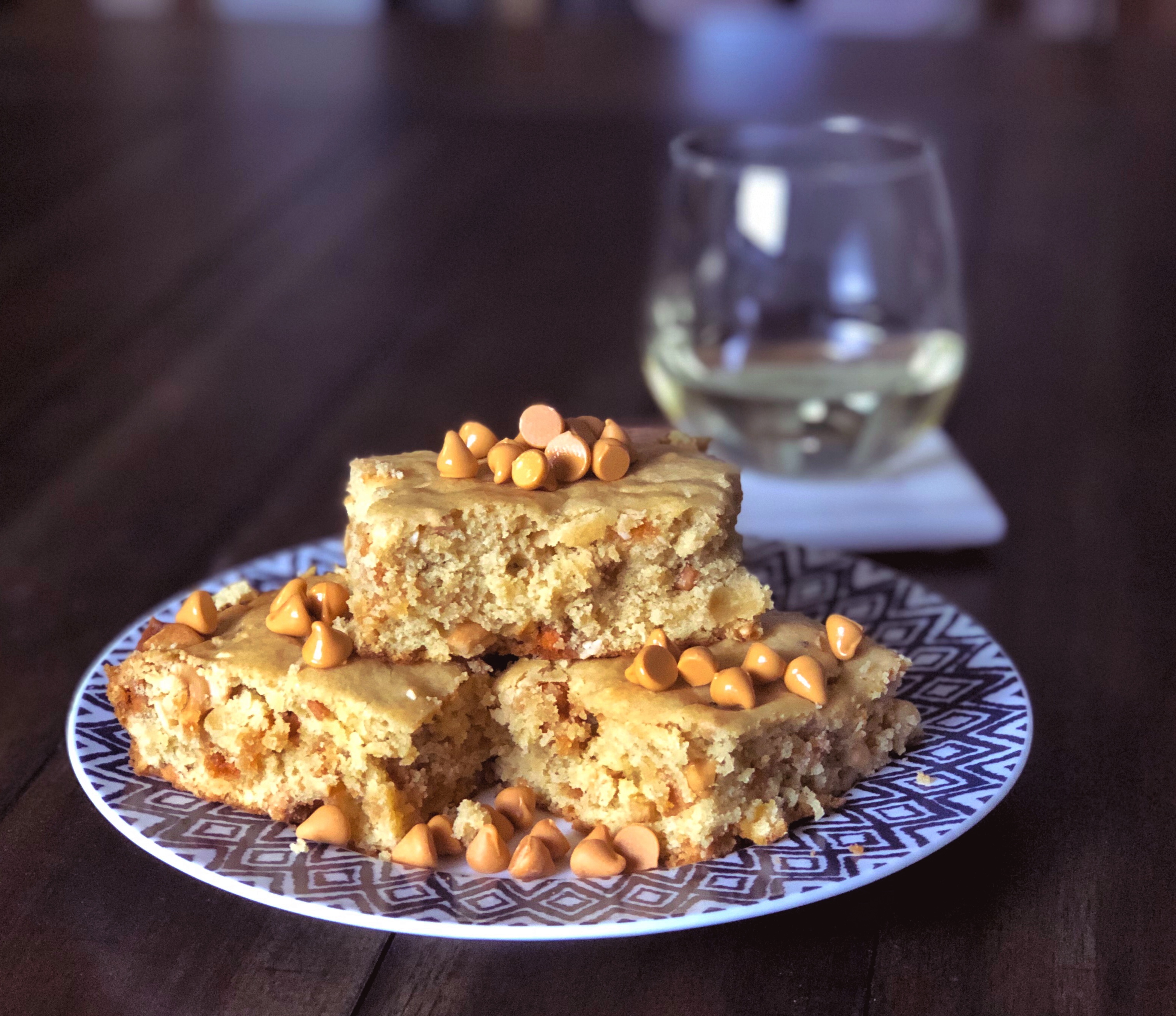 Butterscotch Blondies with Chardonel