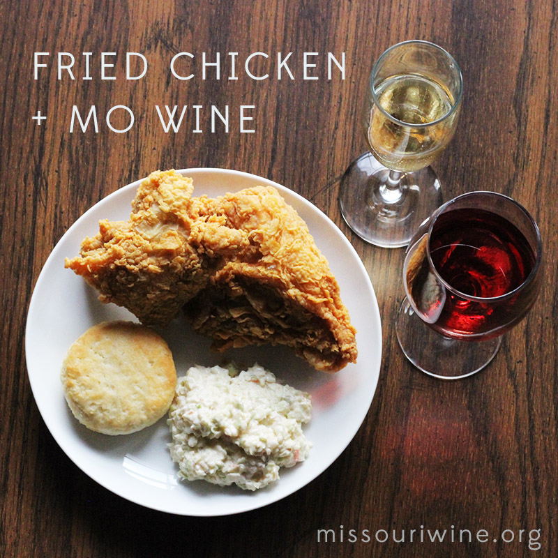 Fried Chicken and MO Wine 