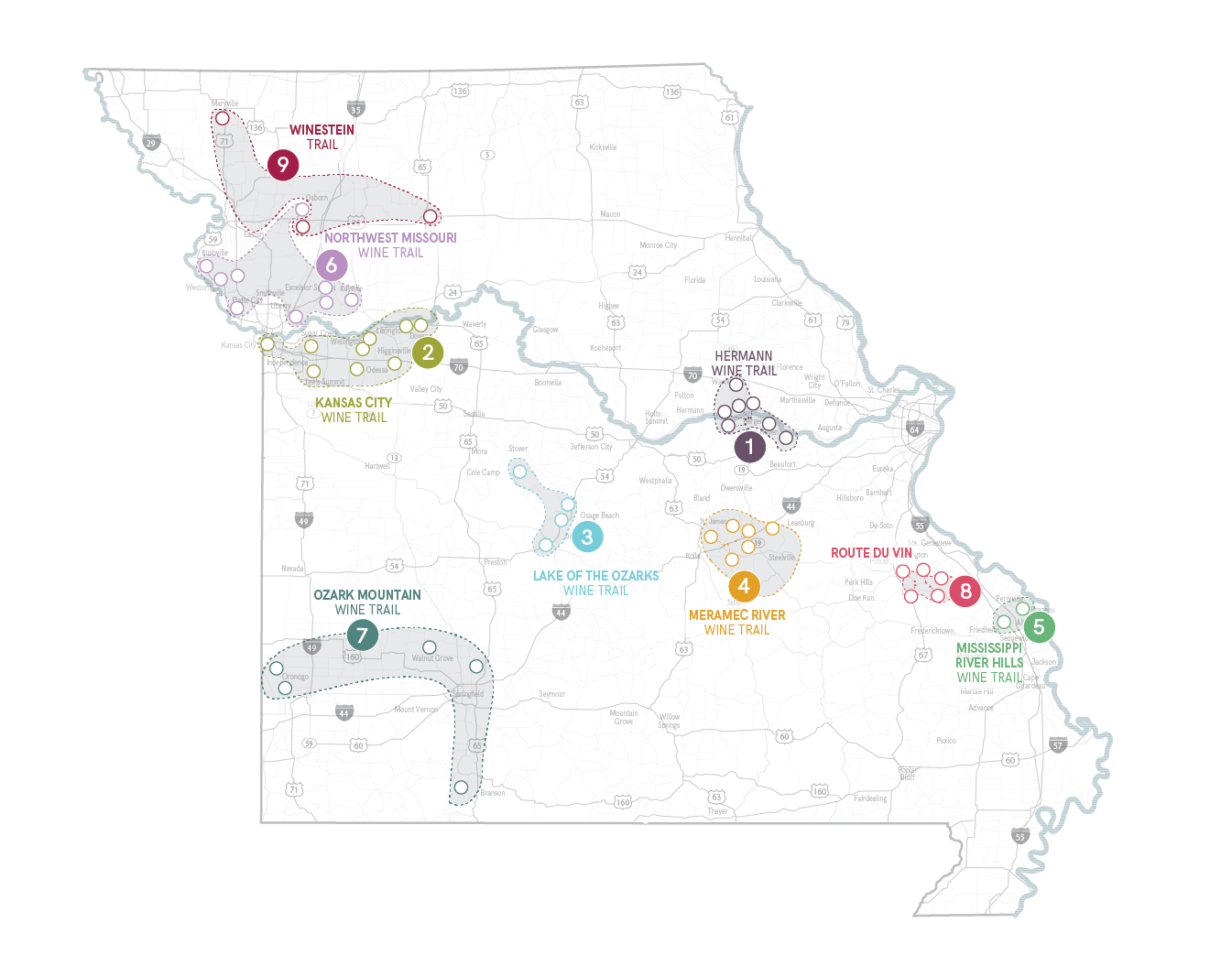 2023 Wine Trail Map