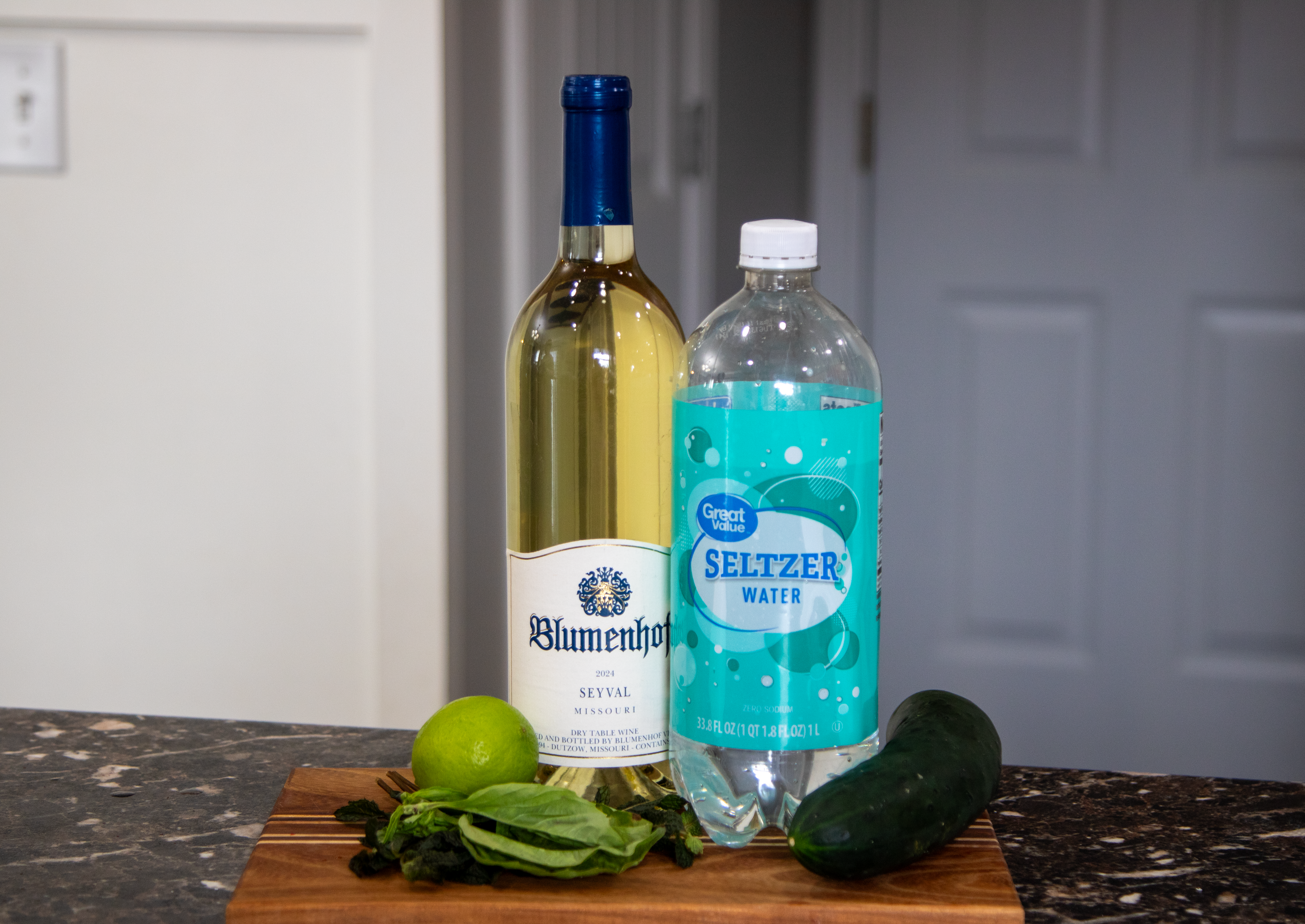 Ingredients for Cucumber Herb Spritzer