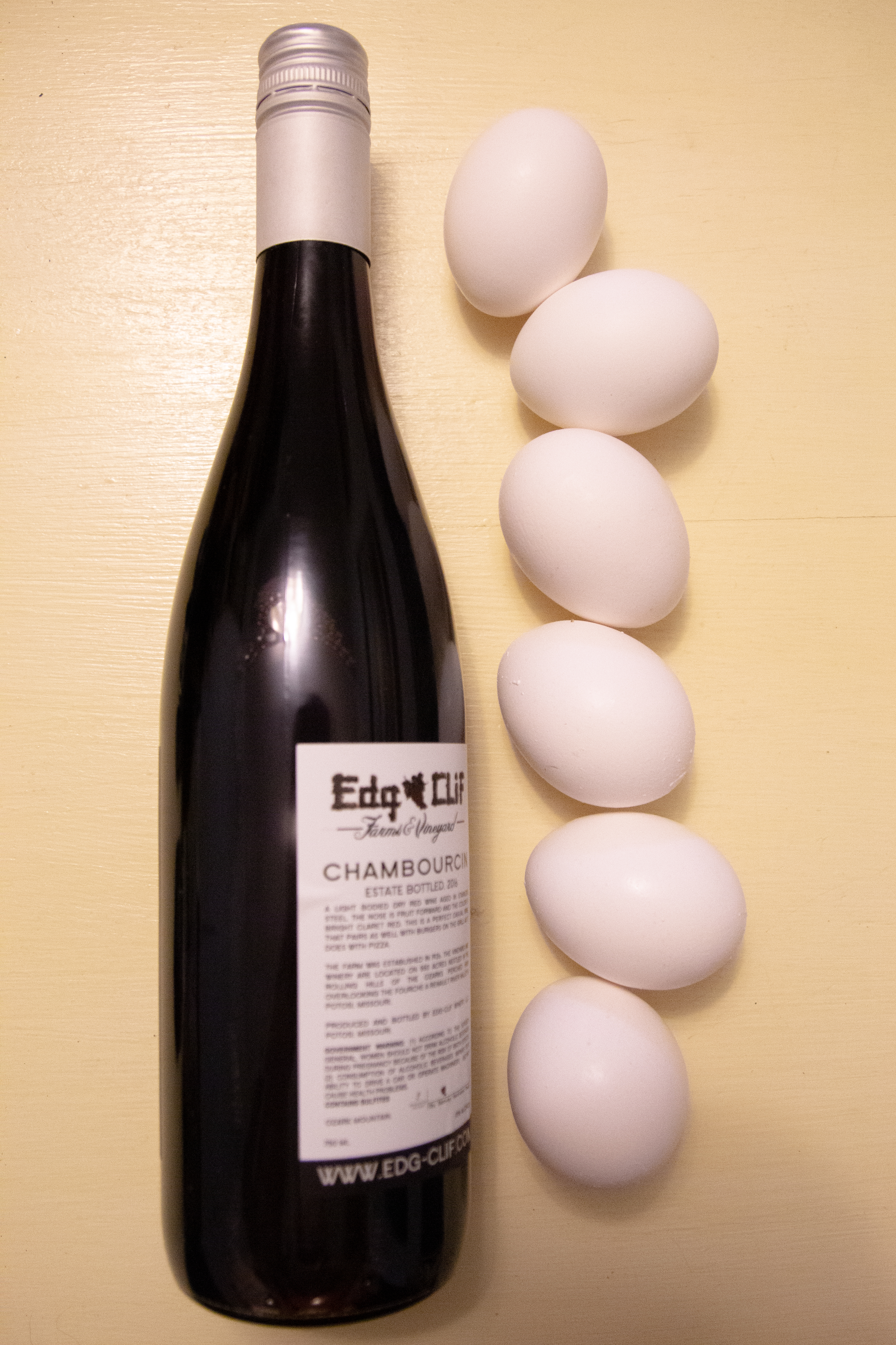 wine and eggs