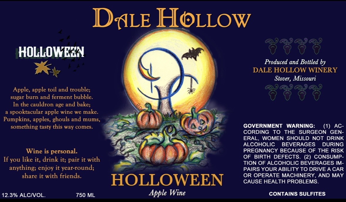 Holloween wine label