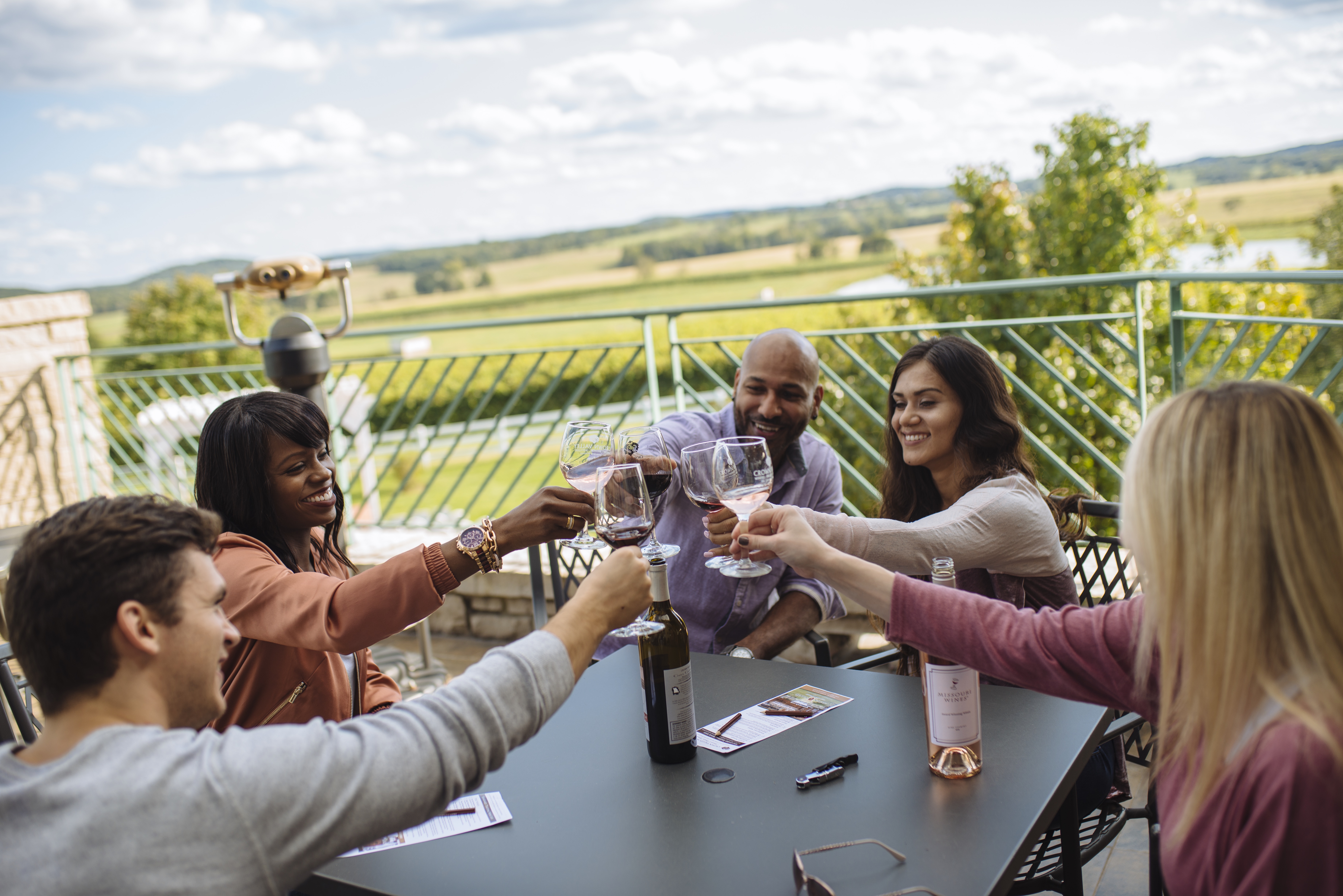 People in wine country