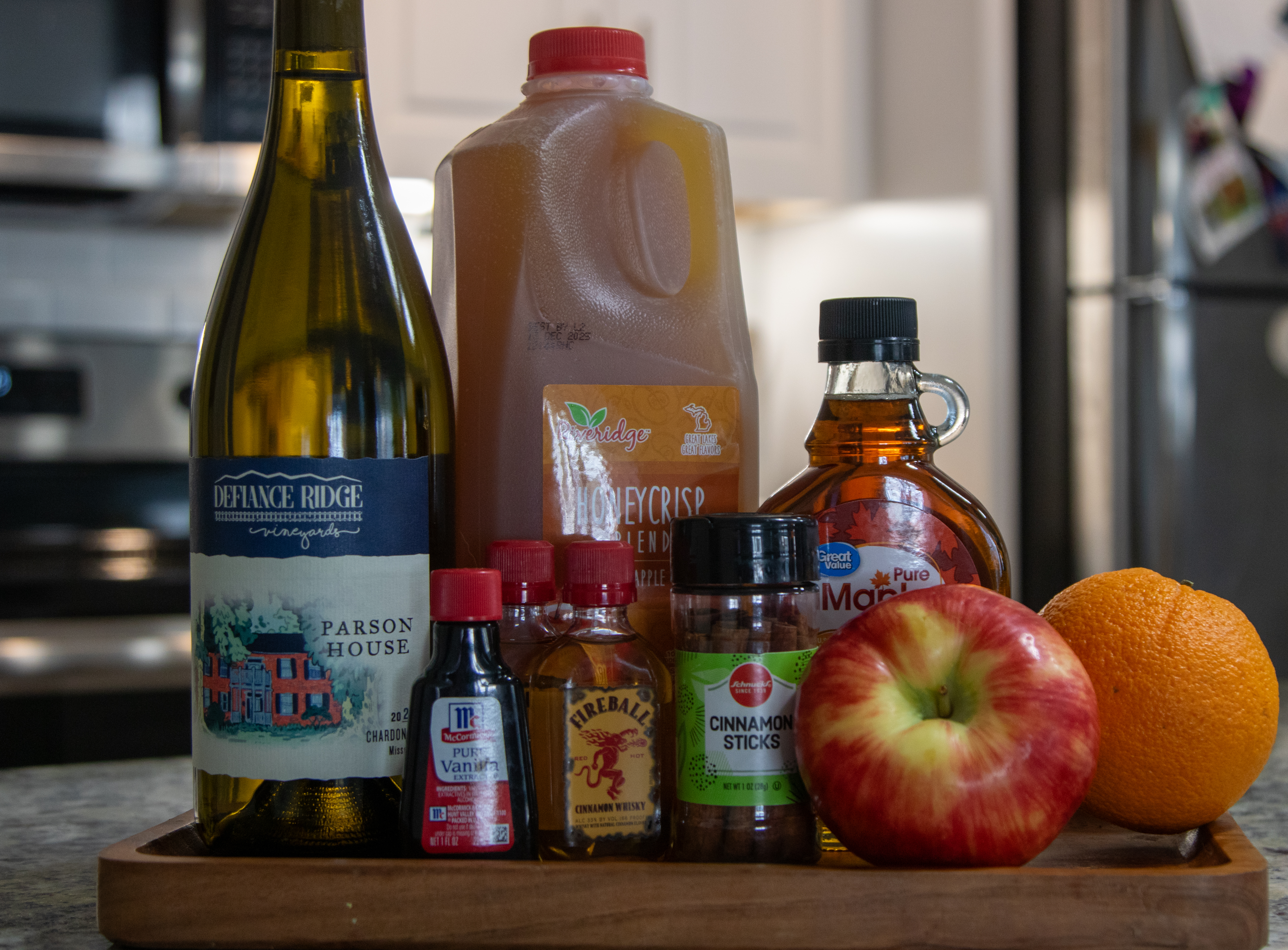 Ingredients for Chardonel Apple Cider