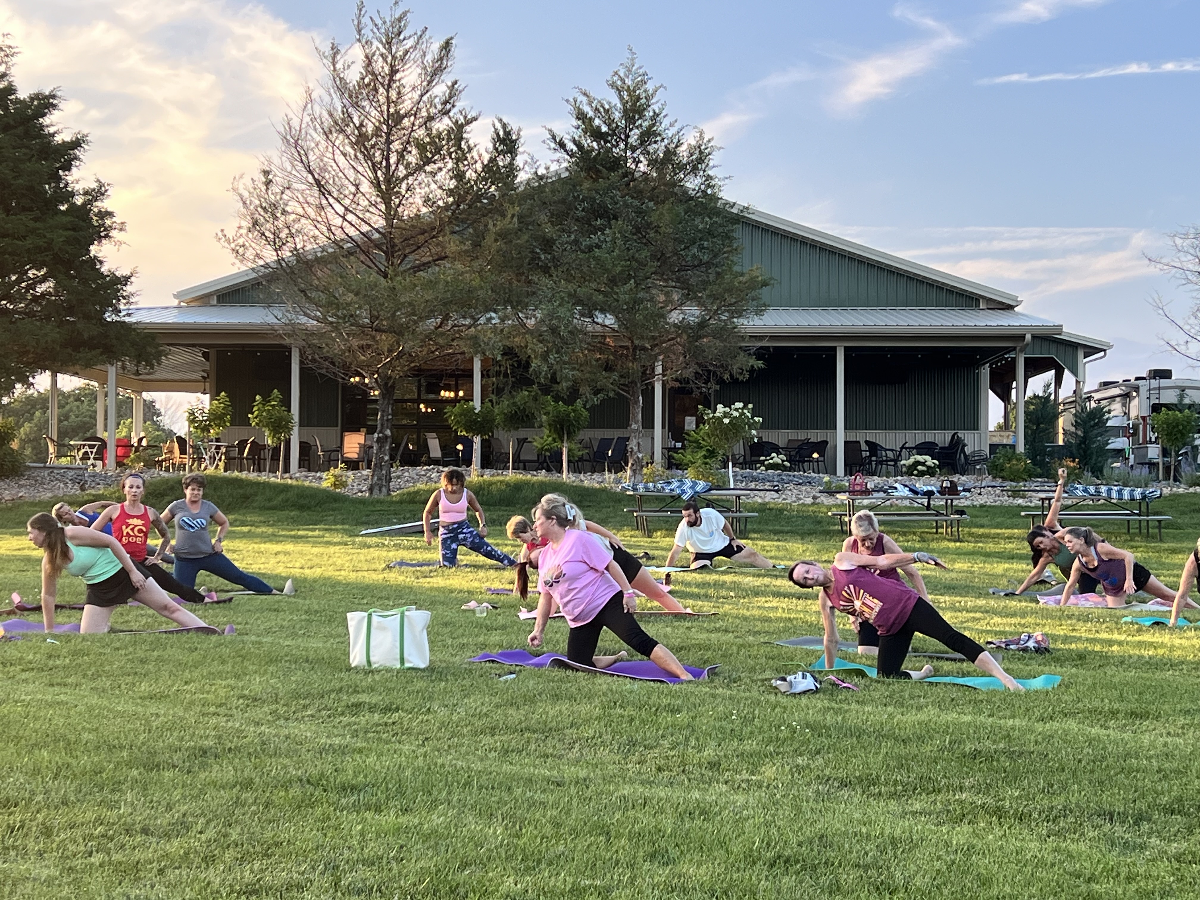 Yoga event at Shamrock Hills