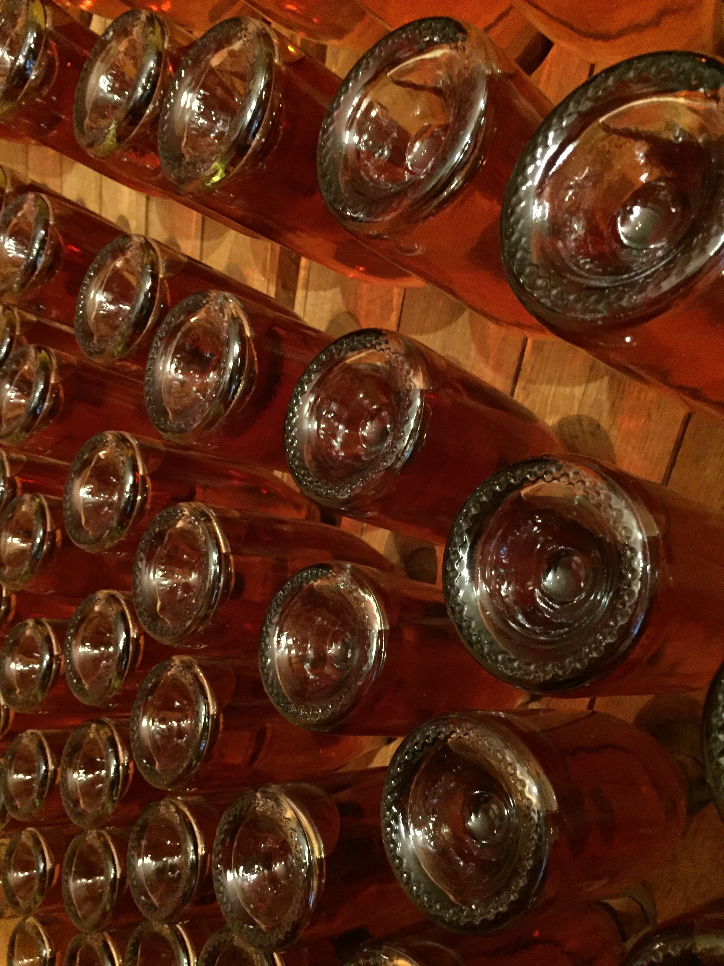 wine bottles stored
