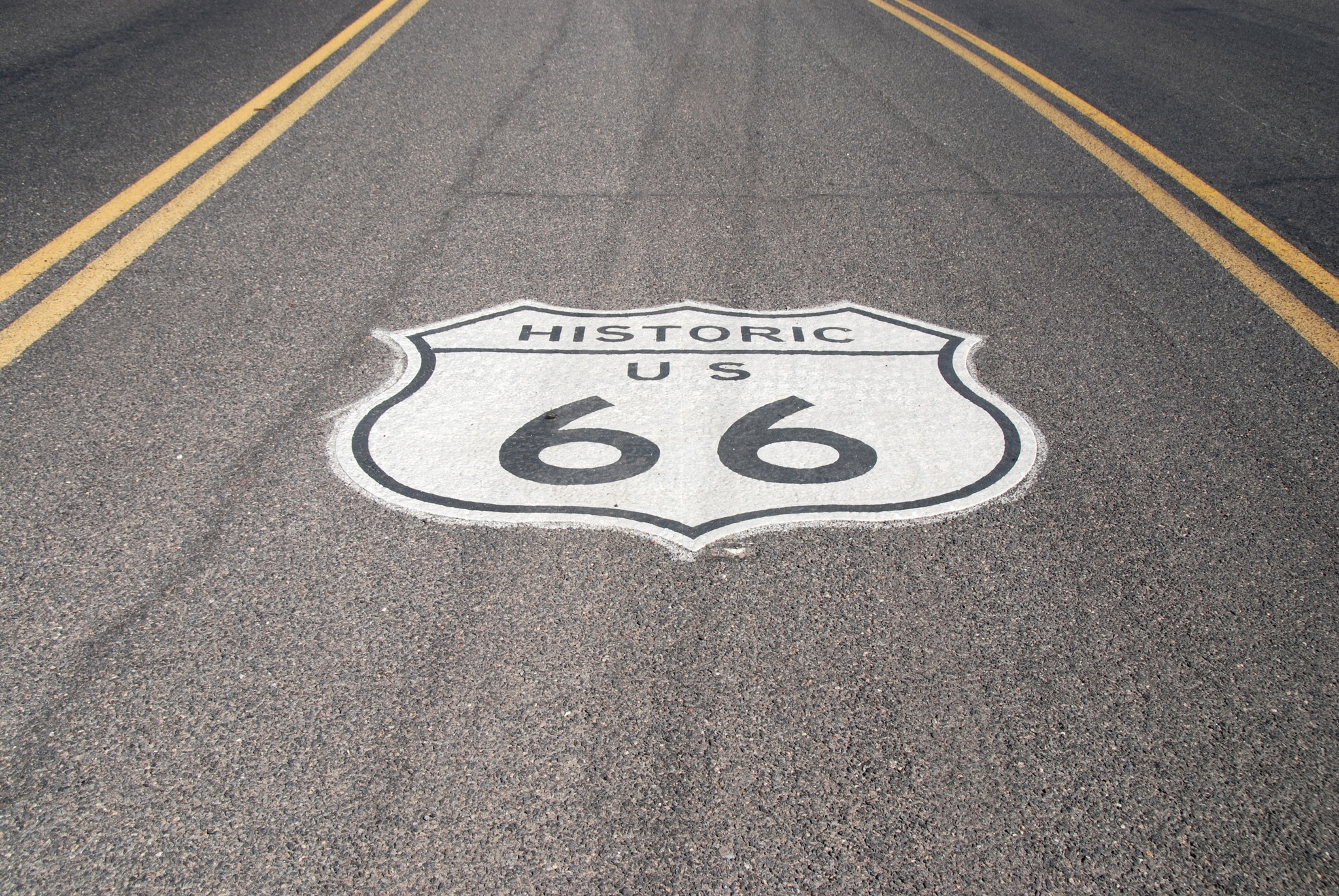 picture of the road with it stamped with route 66