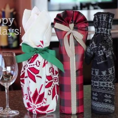 How to Gift Wrap Wine Bottles - Three Ways