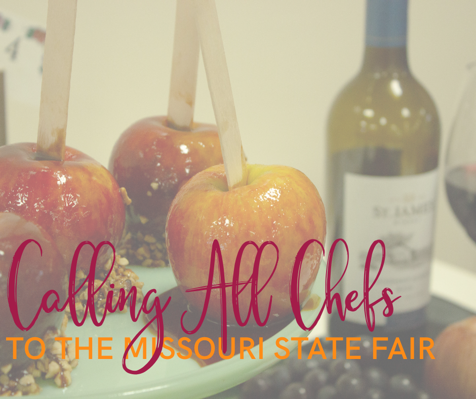 Carmel apples with wine overlayed with text