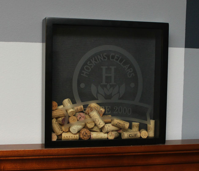 Cork shadow box from sometimes-homemade.com